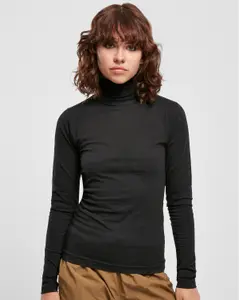 Urban Classics Dame Basis Turtleneck Svart