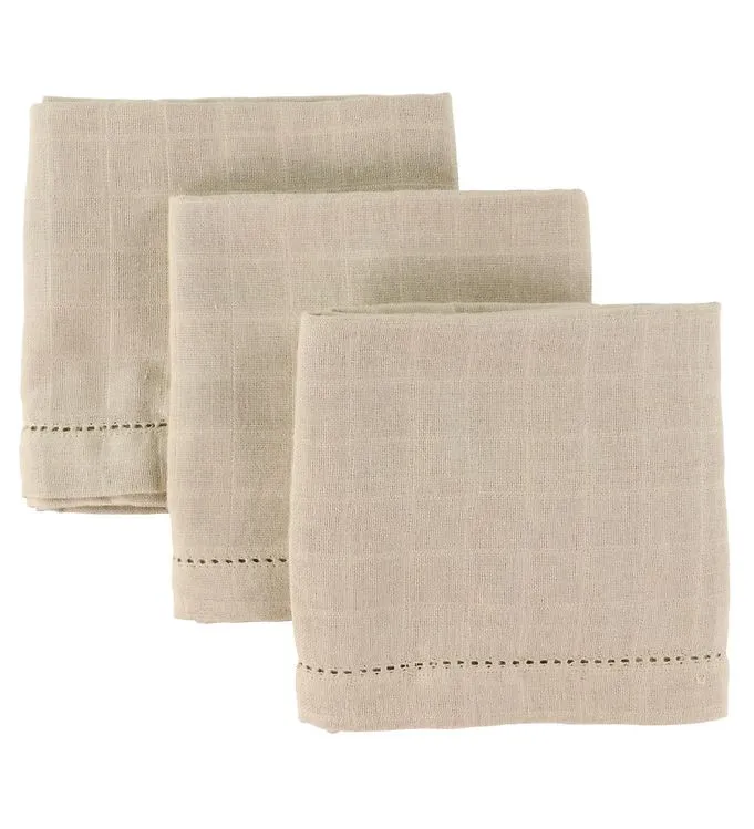 Pine Cone Muslinfiltar - 70×70 cm - 3-pack - Edith - Havregryn