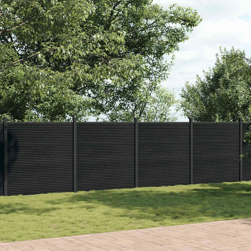 vidaXL Staketpanel grå 1391×186 cm WPC