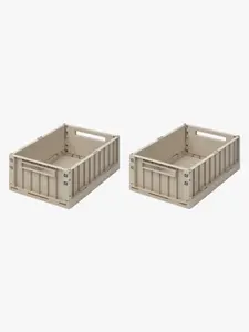 LIEWOOD Weston Förvaringslådor 2-Pack Medium, Sandy, Förvaring Barnrum