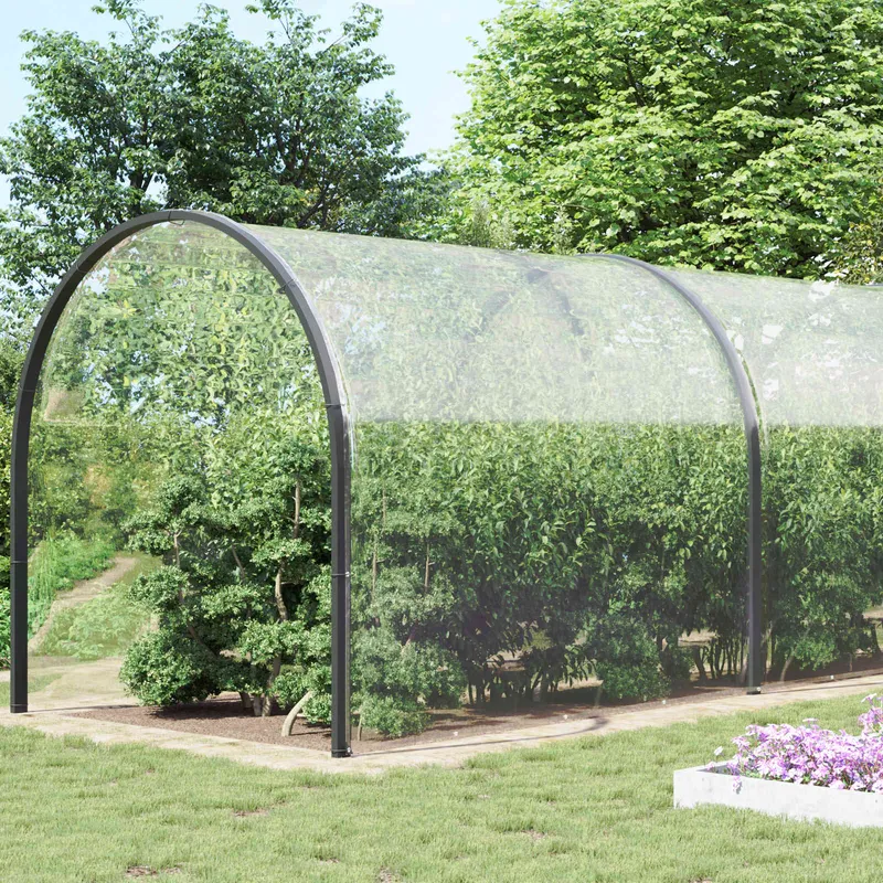 vidaXL Växtskydd 8 x 8 m PVC Transparent