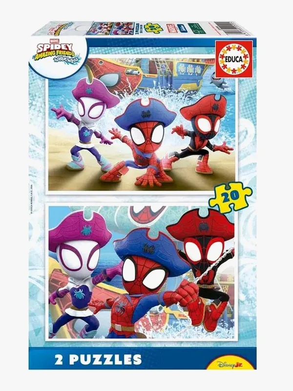 Educa Spidey Waterwebs Pussel 2×20 bitar – Spidey and His Amazing Friends – Leksaksaffären