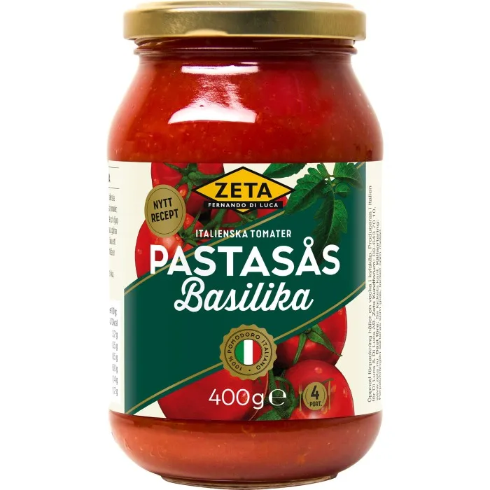 Zeta Pastasås Basilika 400g