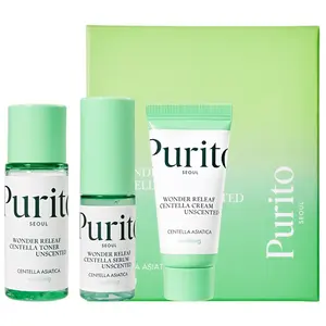 Purito, Centella asiatica unscented mini kit, 3-piece kit