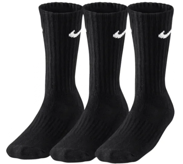 Nike Cushioned Training Crew Socks 3-Pack Black (#1308)