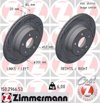 Bromsskiva ZIMMERMANN 150.2966.53