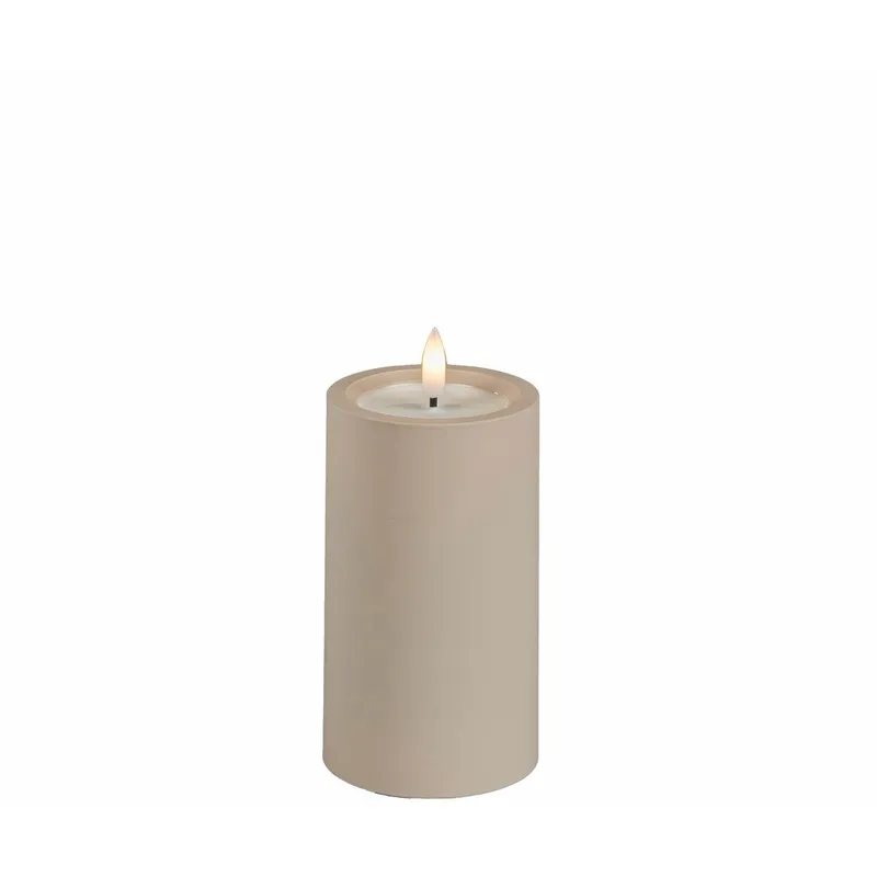 Blockljus KONSTSMIDE LEDtimer beige 12cm