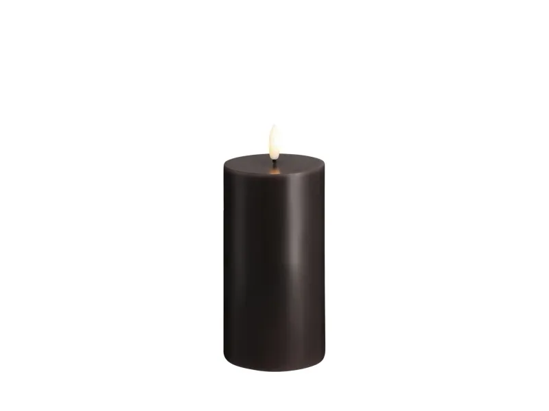 Moods & More LED pillar candle - Charcoal - 74×150 mm