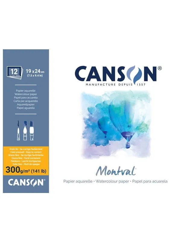 Canson Montval CP 19×24 cm 300G Block 12 SH