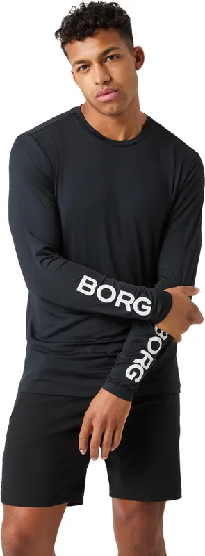 Björn Borg Men’s Borg Long Sleeve T-Shirt Black Beauty (#6723)