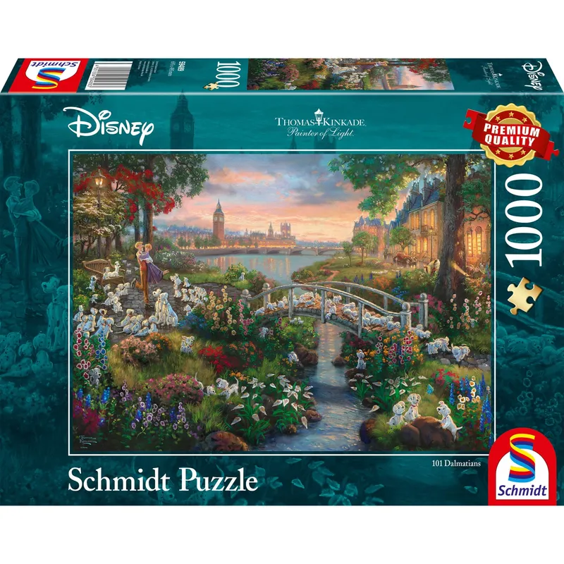 Disney 101 Dalmatians Thomas Kinkade Pussel 1000 bitar Schmidt