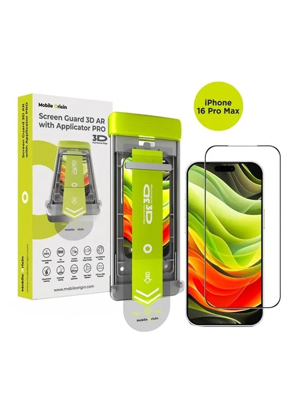 Mobile Origin Screen Guard 3D AR with Applicator PRO iPhone 16 Pro Max