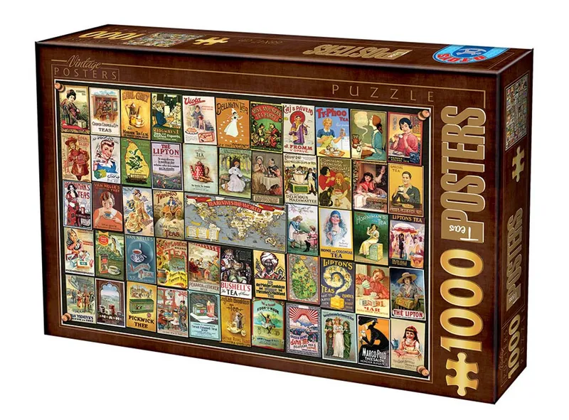 DToys Pussel – Vintage kollage: Te 1000 bitar
