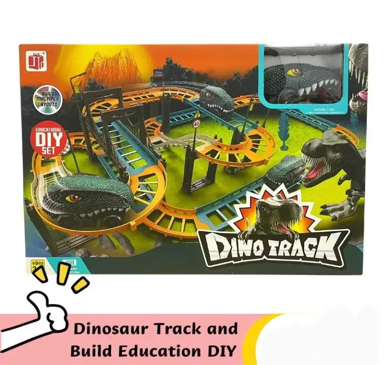 DIY Batteridriven Dinosaur Racerbana 49-delar