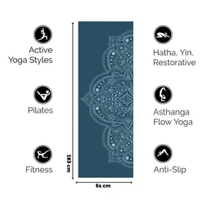 Yogamatta Mystical Extra Thick Dark Blue 6mm - Love Generation