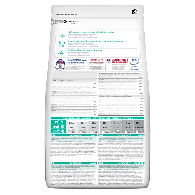 Adult Perfect Weight Medium torrfoder med kyckling Hundfoder - 2 kg