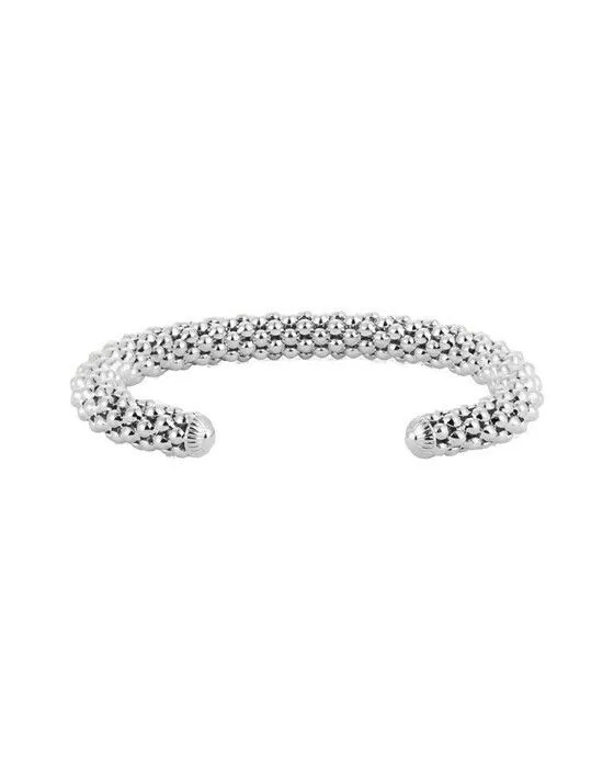Rope bangle armband rhodium