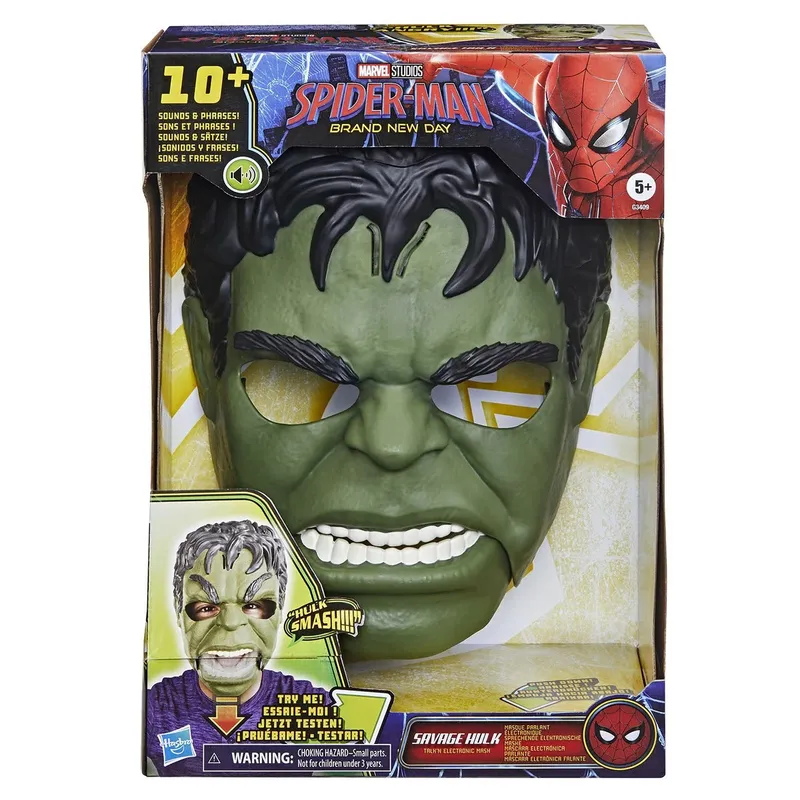 Spiderman Savage Hulk Mask med ljud - Marvel - Leksaksaffären