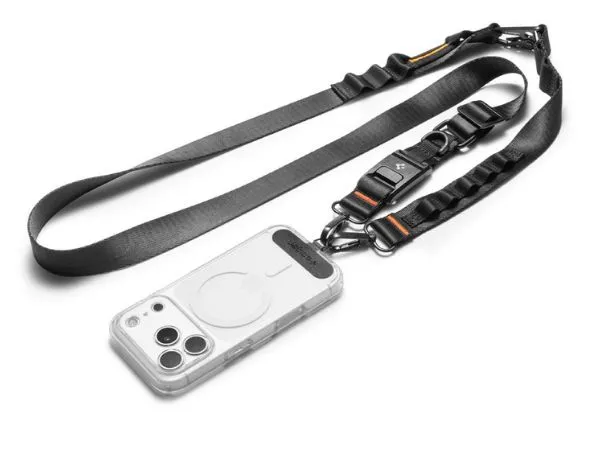 Spigen Universal Crossbody Lanyard Strap (Strap 1P + ConTag 1P + Connector 2P) DA30M - black