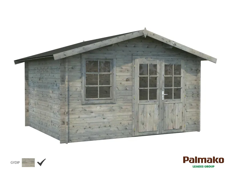 Palmako Klara Stuga 10,8 m²/inv. 10,4 m², utan golv, grå, impr.