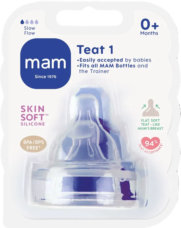 MAM Teat Bottle Pacifier Size 1 2 st