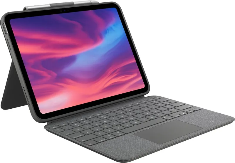 Logitech Combo Touch for iPad 10.9″ (10th gen) - Oxford Grey - US - Tastatur & Folio set - Engelska (US) - Grå