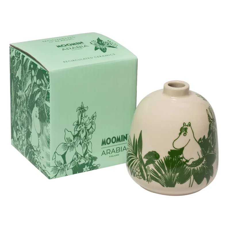 Moomin Arabia Mystikens skog Mumin vas Grön, 8,3 cm