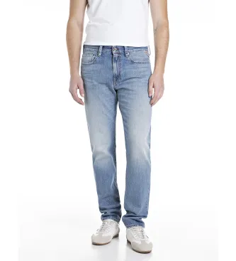 Replay för män. M1038R.000.800118 Jeans i blå denim (33/32), Casual, Bomull
