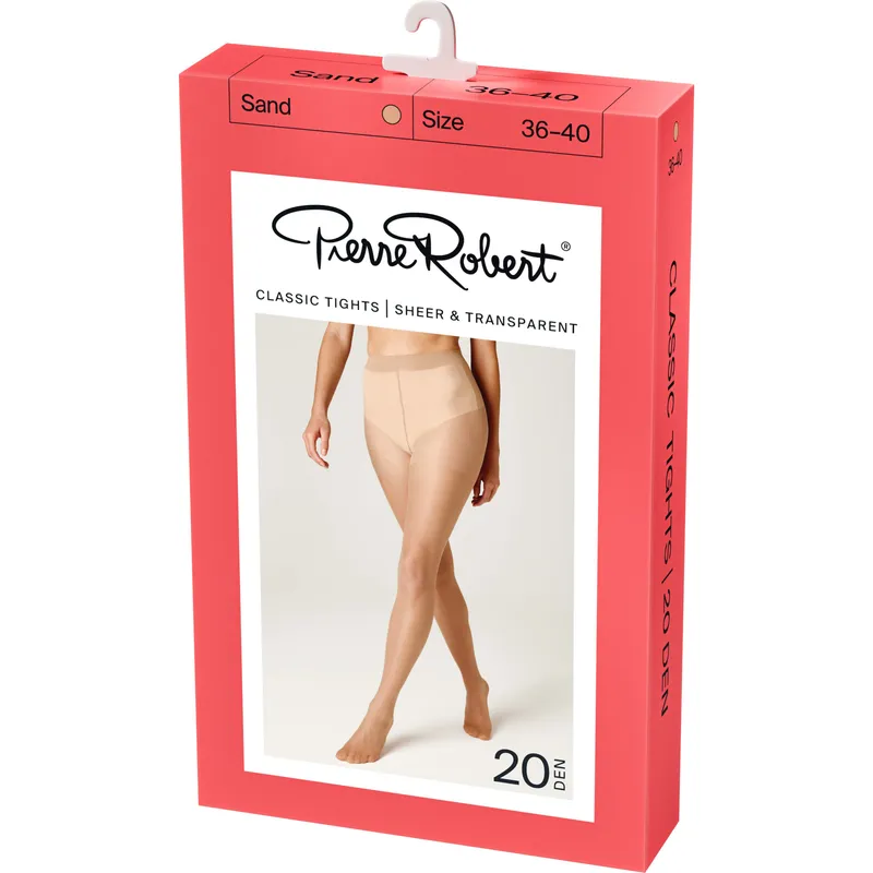 Pierre Robert Classic Tights Sheer & Transparent 20 DEN Sand 44-48