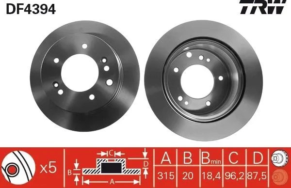 Bromsskiva TRW DF4394