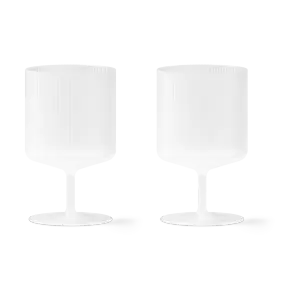 Ferm Living, Ripple Vinglas 2-pack - Frosted