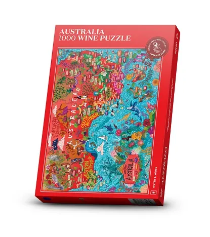 Vinpussel – Austalien 1000 bitar, Water and Wines