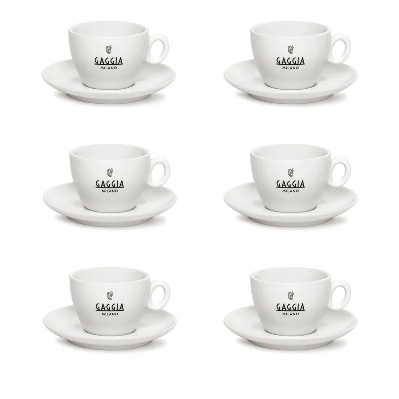 Gaggia Espressokopp 6-pack, vit