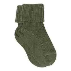 Baby Ankelsockor I Merinoull Med Omvik 15/16 Brown Sienna (#7805)