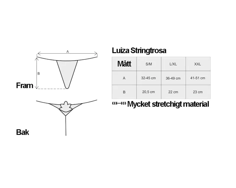 Obsessive - Elegant Stringtrosa Luiza med vackra spetsdetaljer - Röd