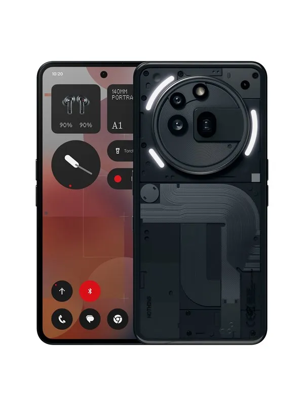 Nothing Phone (3a) Pro 17,2 cm (6.77″) Dubbla SIM-kort Android 15 5G USB Type-C 12 GB 256 GB 5000 mAh Svart