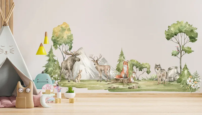 Wallsticker – Träd och Djur