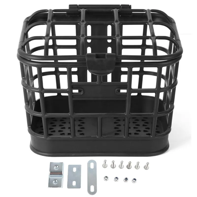 Cykelkorg fram Stor Kapacitet Anti-Extrusion Svart PC-Material Avtagbar Cykelkorg med Lock