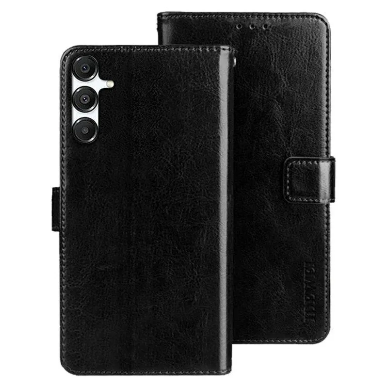 IDEWEI Mobilfodral för Samsung Galaxy S26 Konstläder Kickstand – Svart