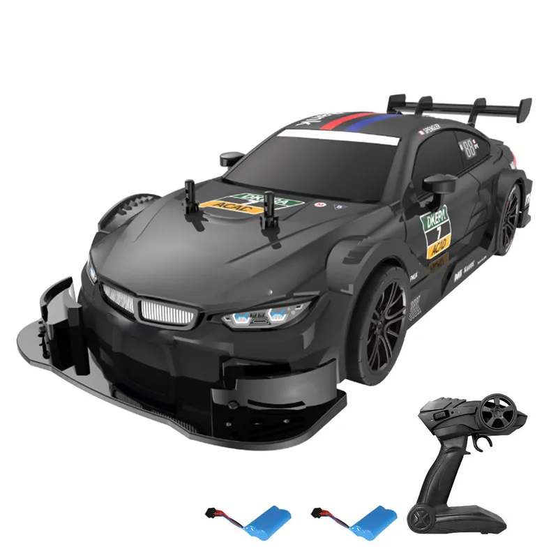 Fjärrkontroll Drift Car 1/16 Fjärrkontroll Bil 2,4 GHz 4WD Fjärrkontroll Race Car Kids Present för 2 battery svart