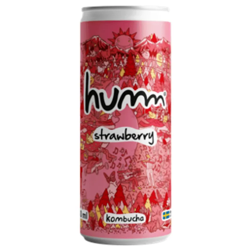 Humm Kombucha Strawberry Sleek 33 cl