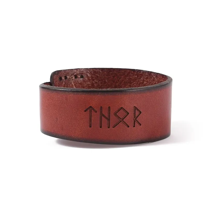 Armband Thor-ᛏᚺᛟᚱ Läder (flera färger)