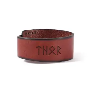 Armband Thor-ᛏᚺᛟᚱ Läder (flera färger)