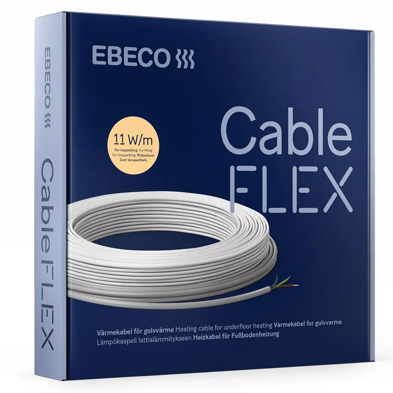 Ebeco Cableflex 20 Golvvärmekabel serieresistiv 2-ledare med skärm 20 W/m (#1355)