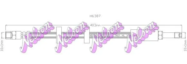 Bromsslang KAWE H6387