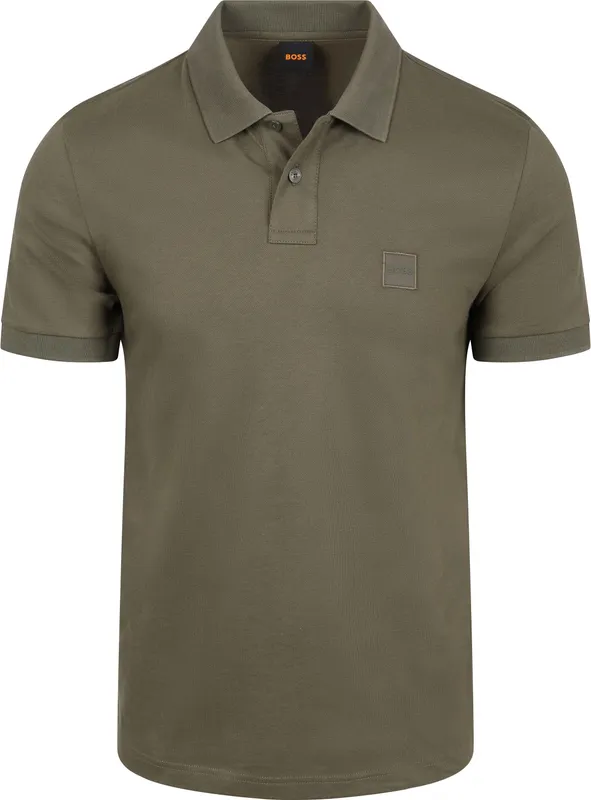 BOSS för män. 50507803 Slim fit polotröja i bomull med stretch och logotypapplikation grön (XXL), Casual, Kort ärm