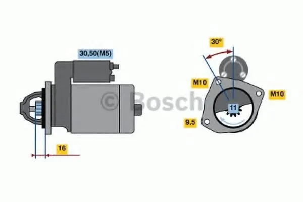 Startmotor BOSCH 0 986 022 131