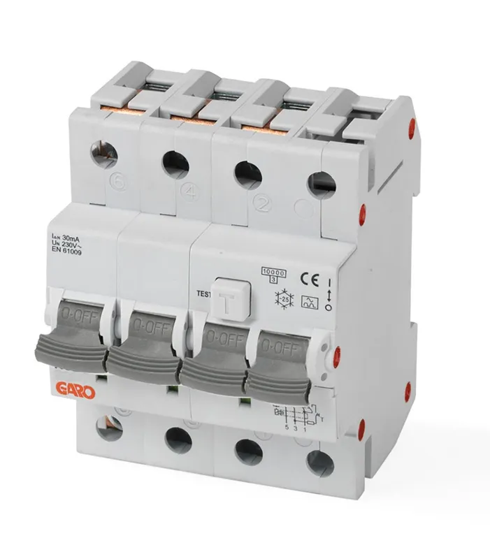 Garo RCBO GS C16A 4P Personskyddsautomat 4-pol, C, 6kA 16A