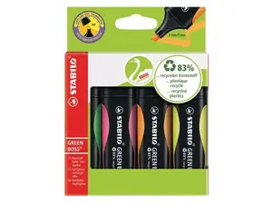 Överstrykningspenna Neon 4-Pack STABILO BOSS GREEN