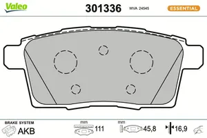Bromsbelägg VALEO 301336